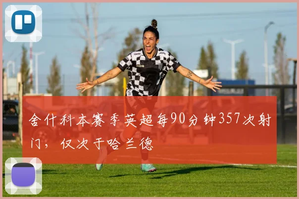 舍什科本赛季英超每90分钟357次射门，仅次于哈兰德